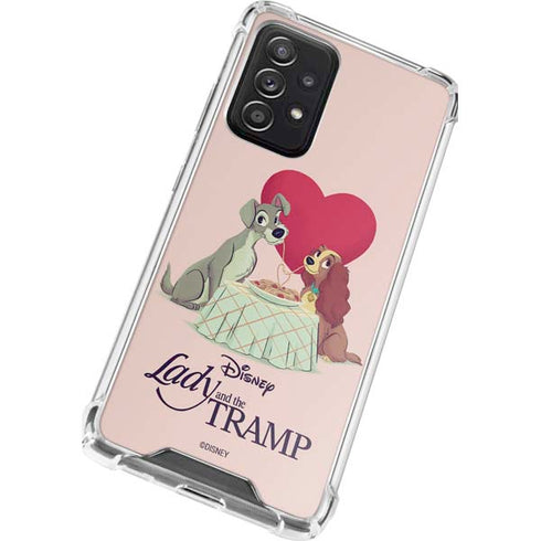 Disney Lady & The Tramp Spaghetti Dinner Galaxy A72 5G Clear Case